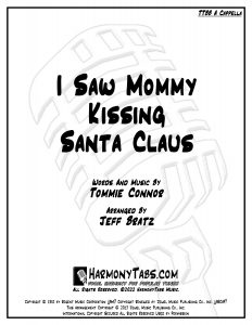 cover page for I Saw Mommy Kissing Santa Claus (TTBB A Cappella) sheet music