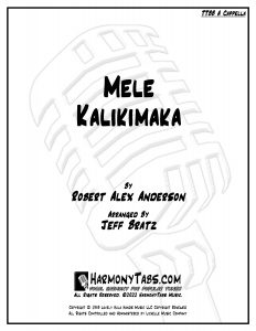 cover page for Mele Kalikimaka (TTBB A Cappella) sheet music