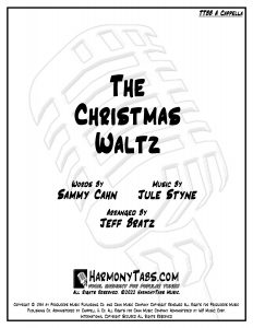 cover page for The Christmas Waltz (TTBB A Cappella) sheet music