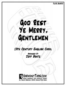 cover page for God Rest Ye Merry, Gentlemen (Flute Quartet)