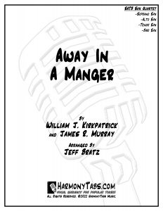 cover page for Away In A Manger (SATB Sax Quartet) sheet music
