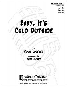 cover page for Baby, It's Cold Outside (SATB Sax Quartet) sheet music