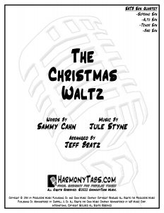 cover page for The Christmas Waltz (SATB Sax Quartet) sheet music