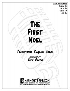 cover page for The First Noel (SATB Sax Quartet) sheet music
