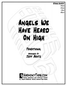 cover page for Angels We Have Heard On High (String Quartet) sheet music
