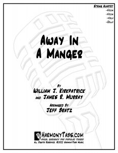 cover page for Away In A Manger (String Quartet) sheet music