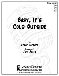 cover page for Baby, It's Cold Outside (String Quartet) sheet music