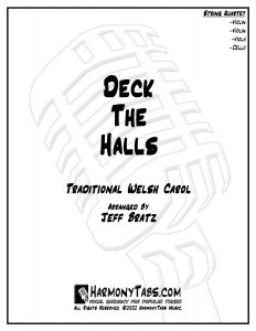 cover page for Deck The Halls (String Quartet) sheet music