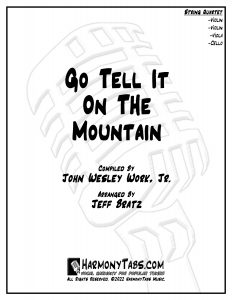 cover page for Go Tell It On The Mountain (String Quartet) sheet music