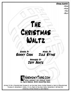 cover page for The Christmas Waltz (String Quartet) sheet music