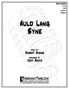 cover page for Auld Lang Syne (Wind Quartet) sheet music