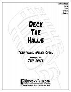 cover page for Deck The Halls (Wind Quartet) sheet music