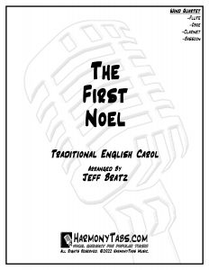 cover page for The First Noel (Wind Quartet) sheet music