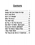 Contents page for 11 Christmas Songs for SATB A Cappella: Second Edition